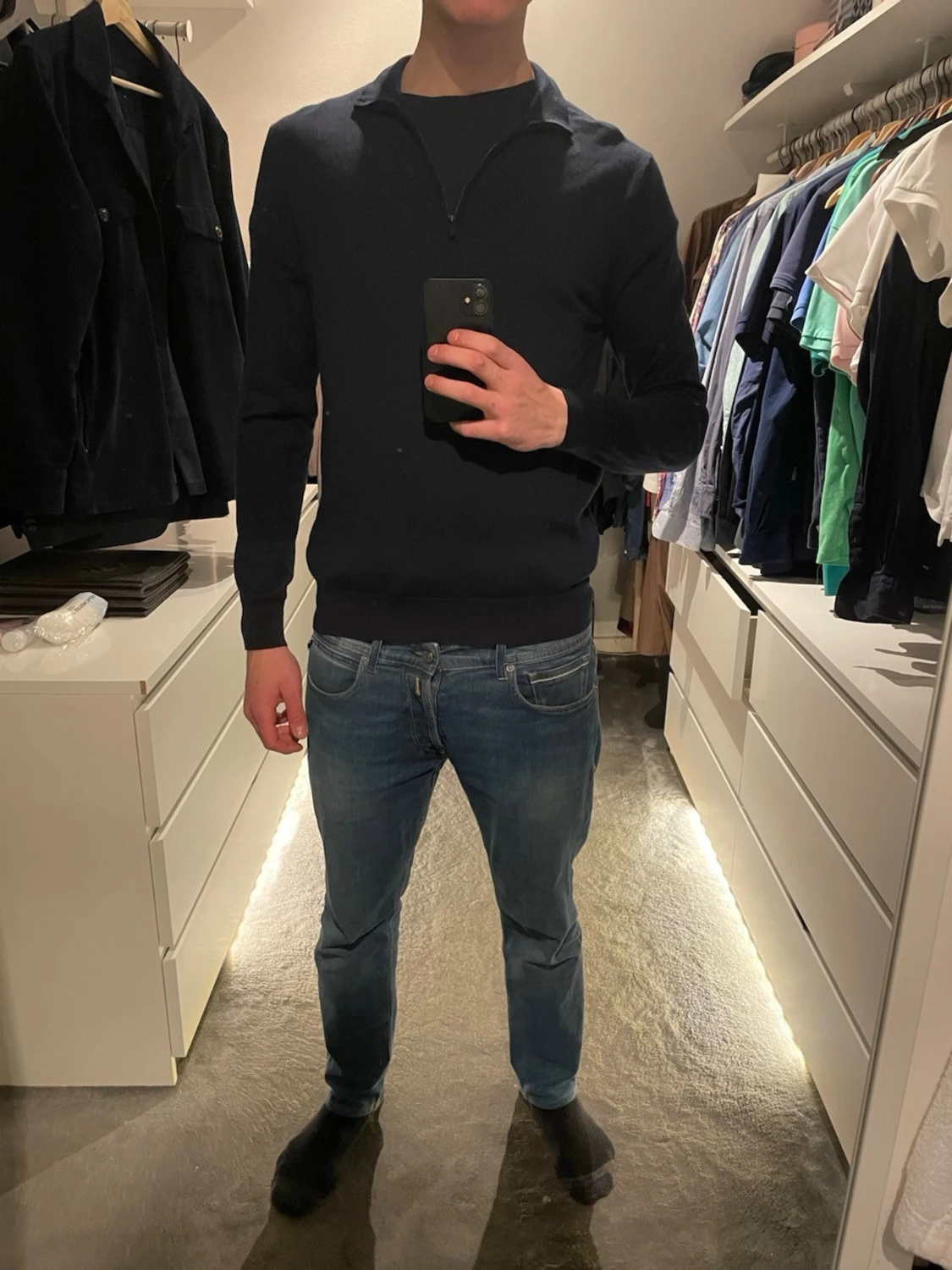 Mörkblå merinoullströja från MNG - 3