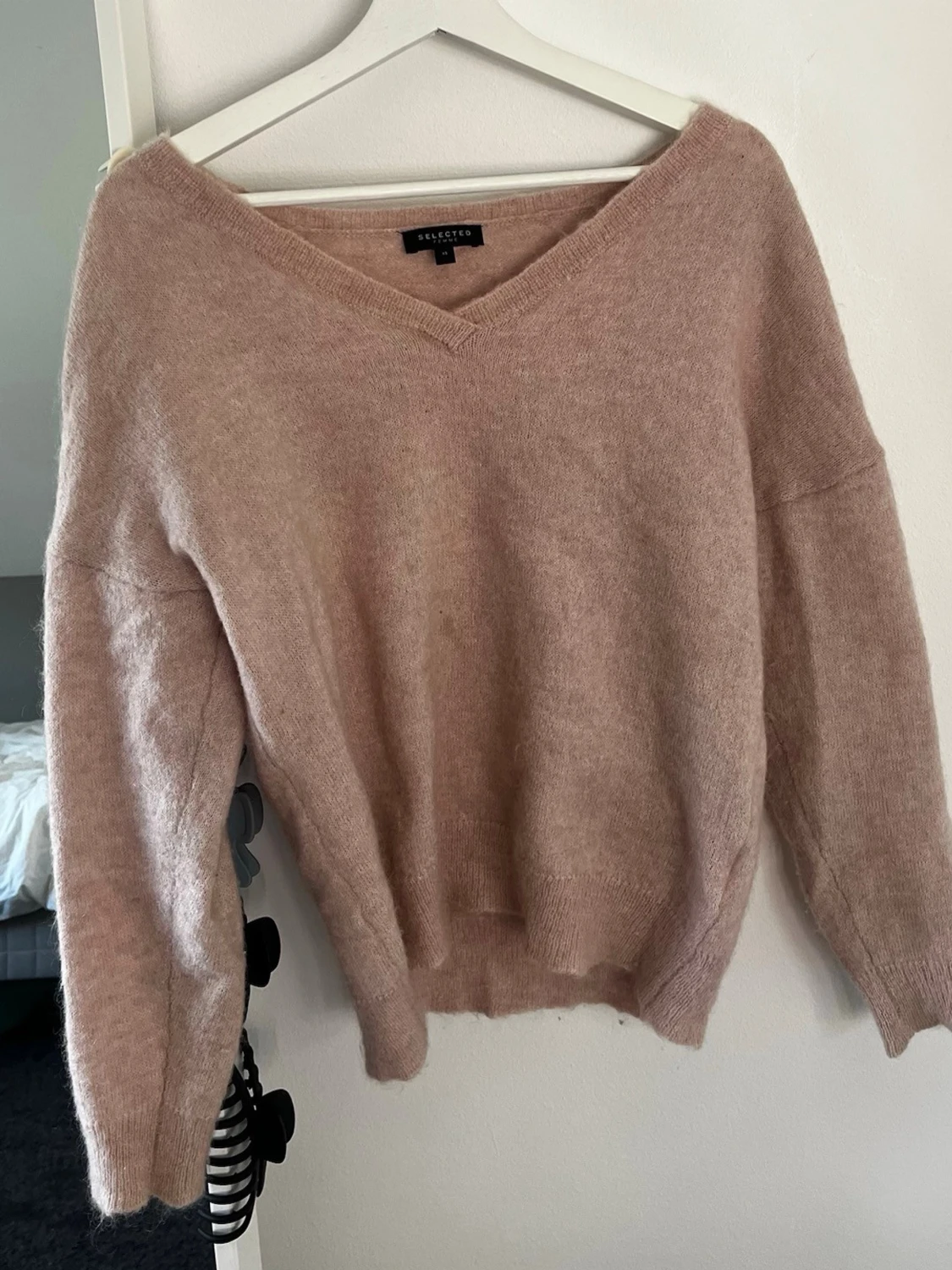 Ljusrosa stickad tröja Selected Femme
