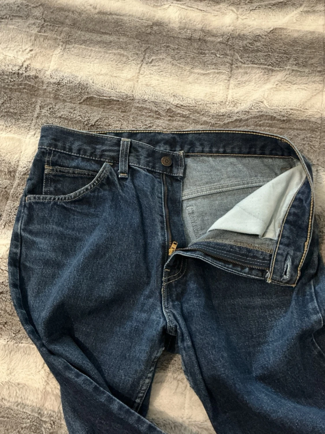 RARE Vintage Y2K LEVI’S 607 Orange Tab – Slim Bootcut – Dark Indigo – 100% Cotton (W32 L32) - 1