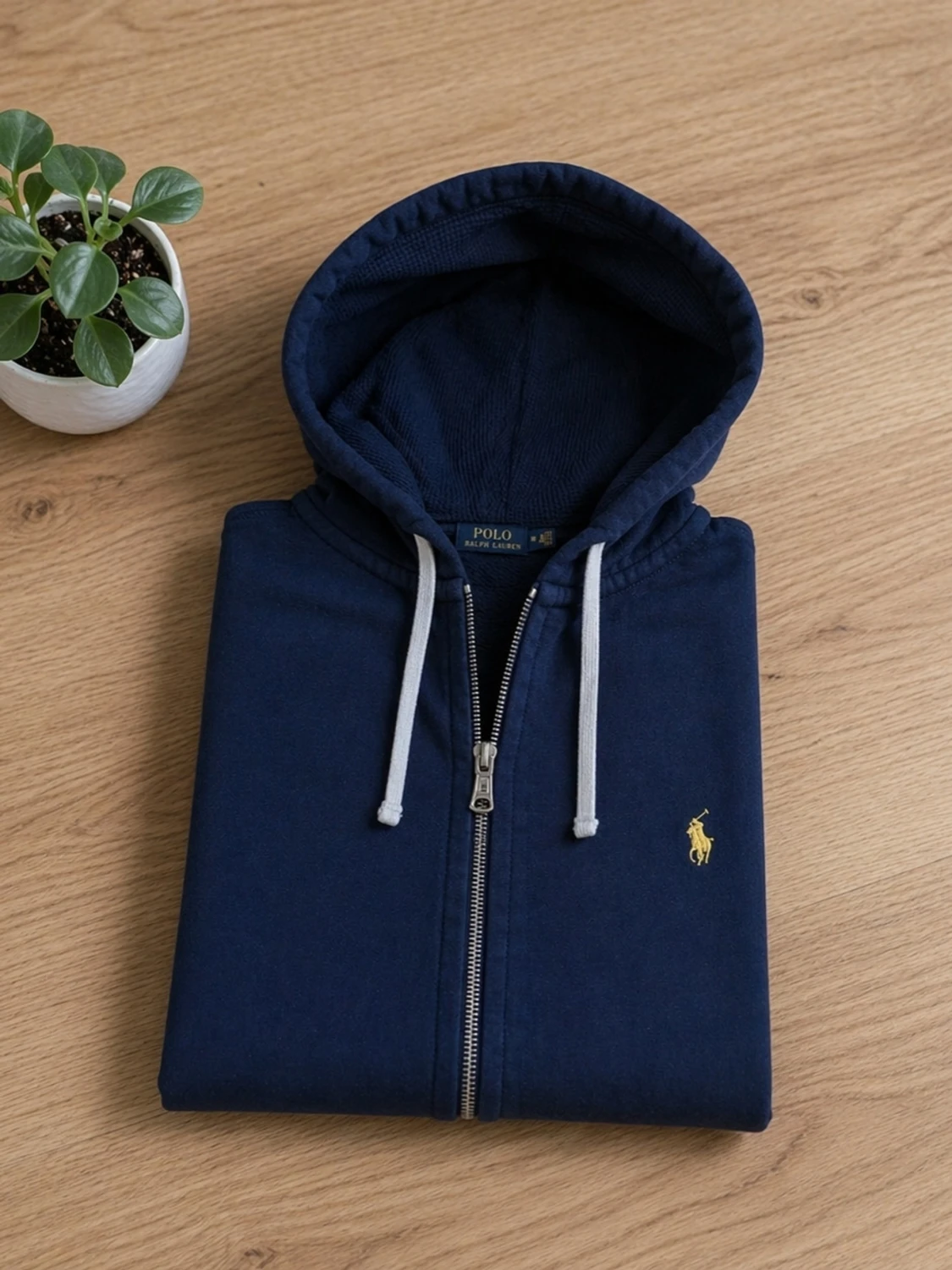 Marinblå Ralph Lauren zip hoodie 