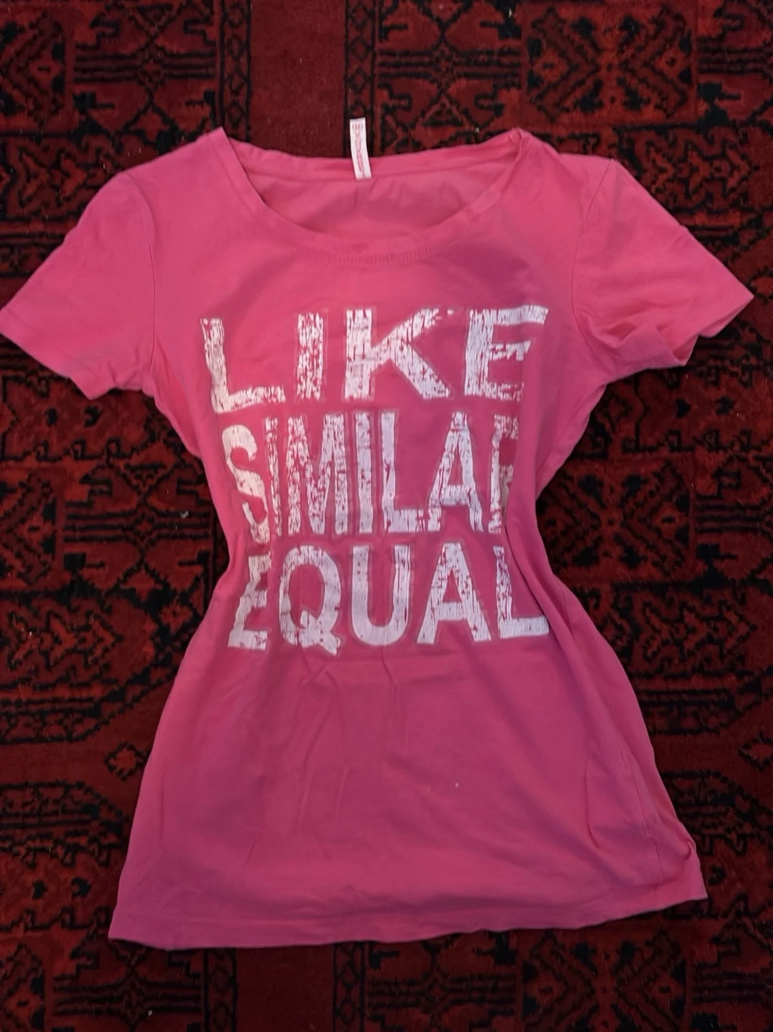 Rosa t-shirt med tryck