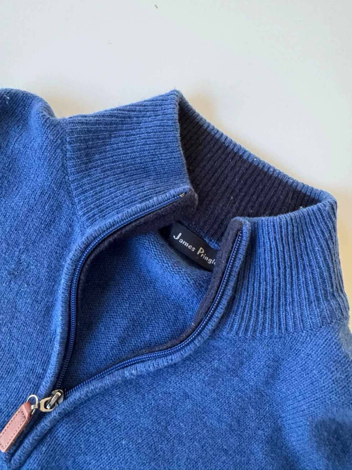 Blå halvzip tröja från James Pringle - 1