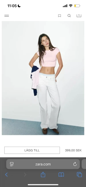 Trf vita jeans ifrån Zara  - Helt slutsålda aldrig använda med prislappen är borttagen, högre pris pga att dom är väldigt efterfrågade!