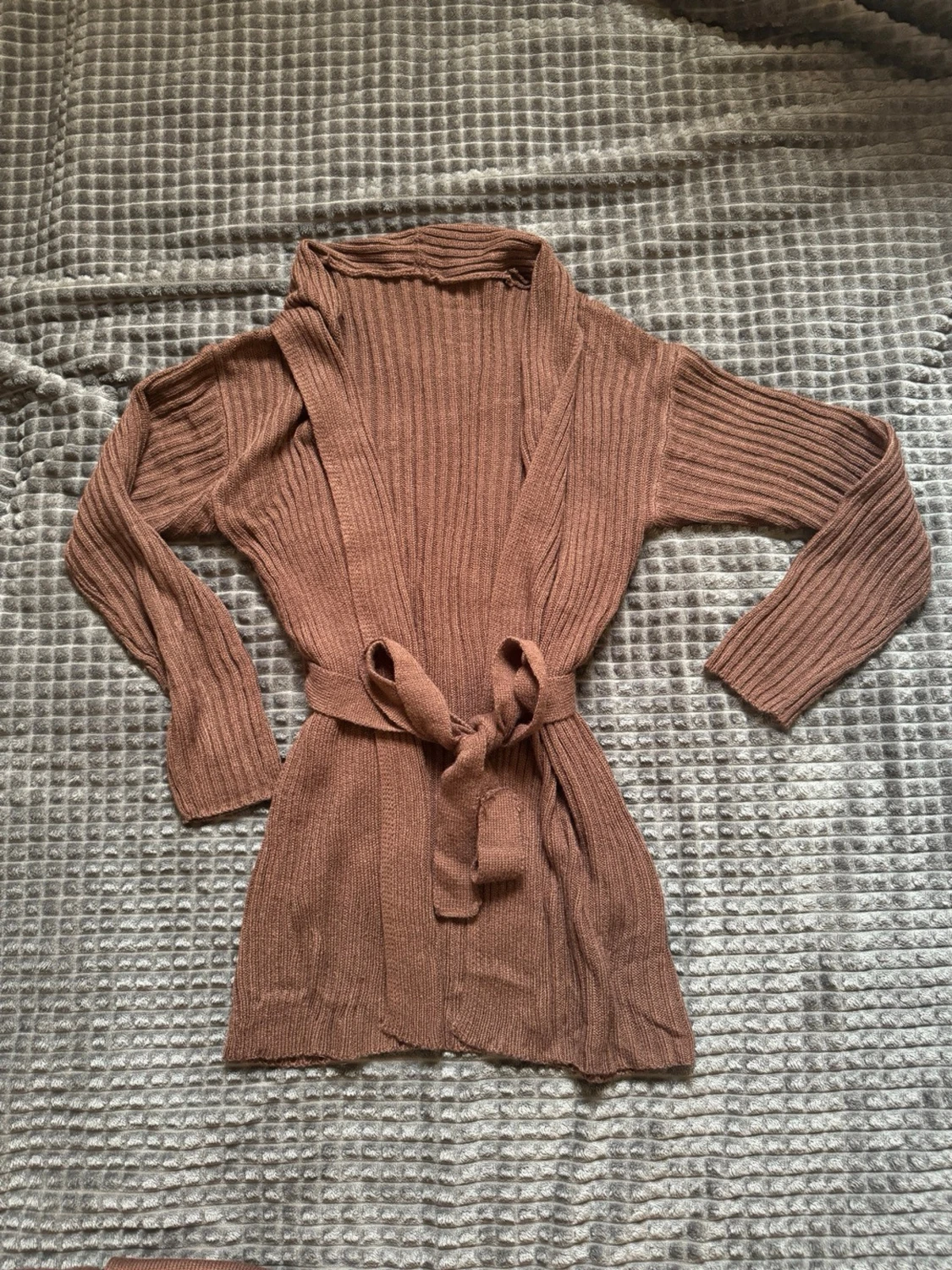 Brunt ribbat loungewear-set - 2