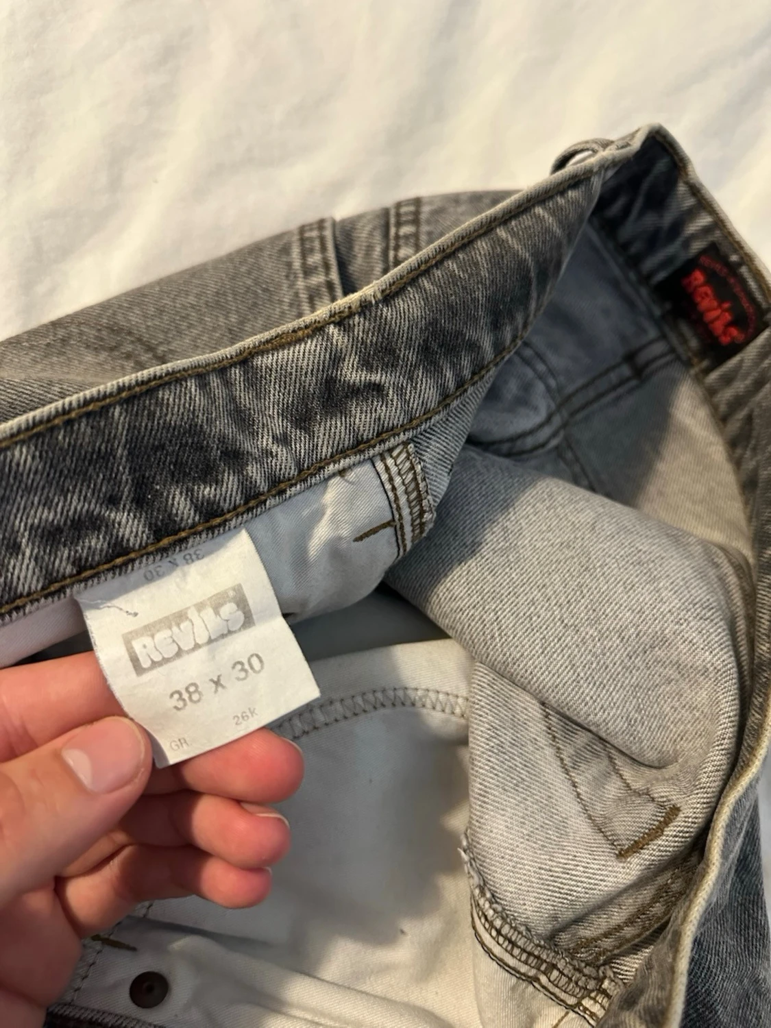 Grå jeans straight fit - 2