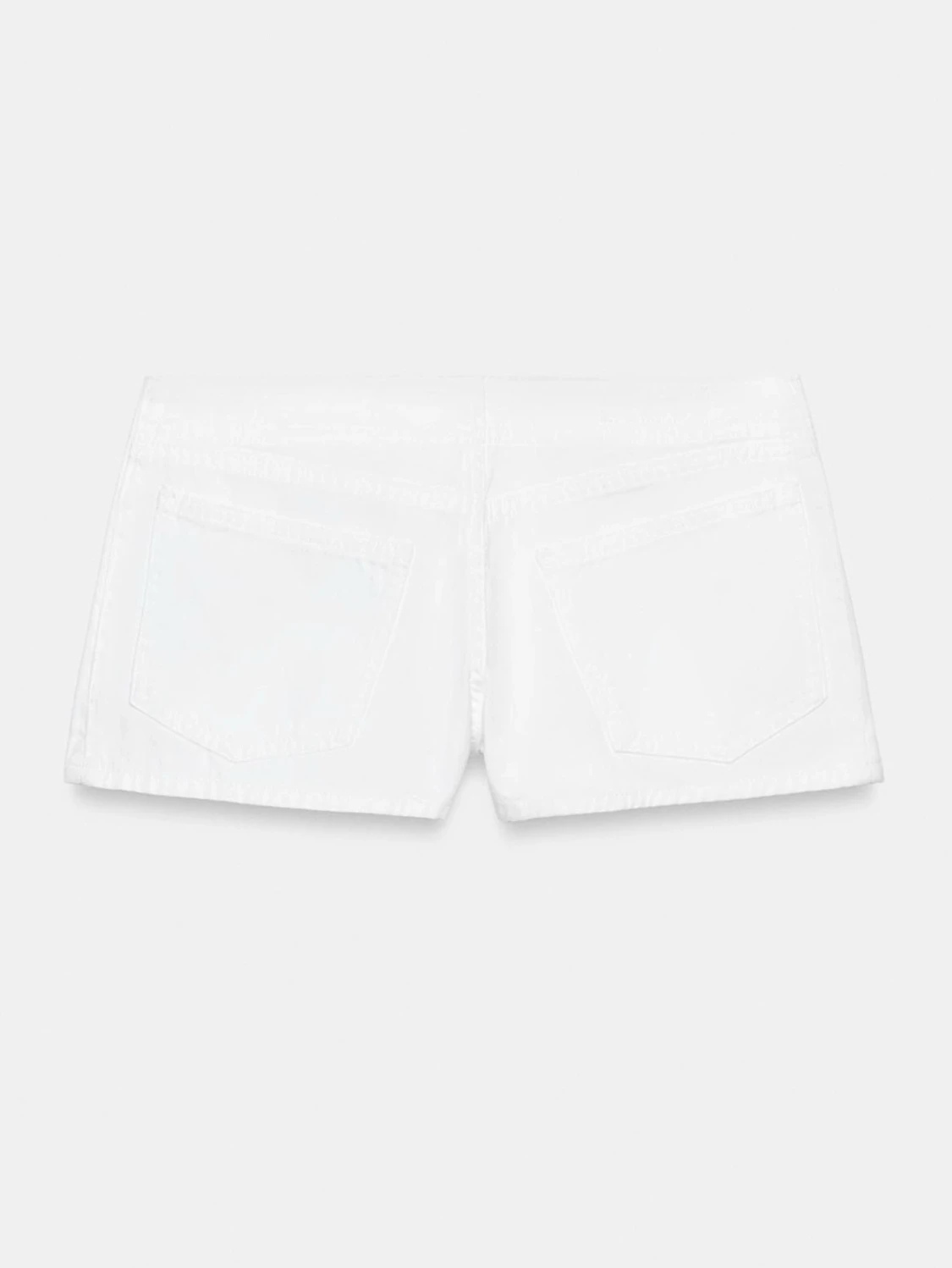 Vita shorts med snörning fram - 2