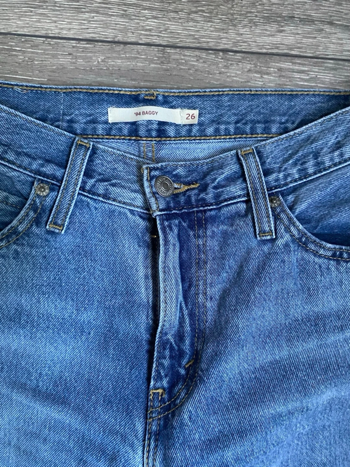 Levi's 94’ baggy ljusblå raka jeans - 3