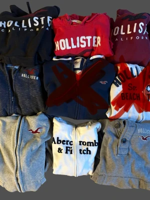 Hoodies från Hollister och Abercrombie - Säljer ett gäng hoodies som är perfekta för reselling. Hör av er innan ni köper!                                                      Har fler vid intresse
