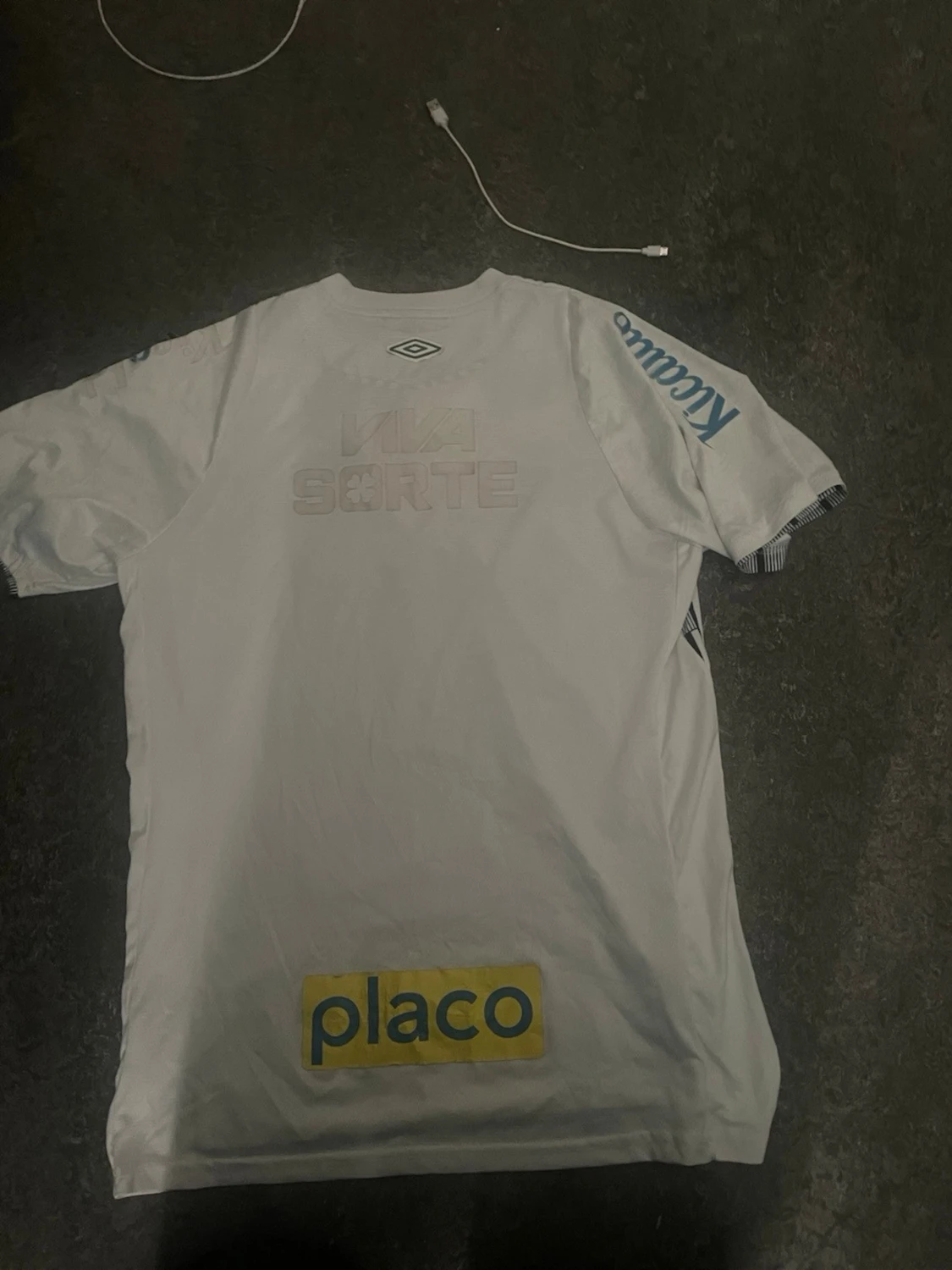 Vit Umbro matchtröja med tryck - 1