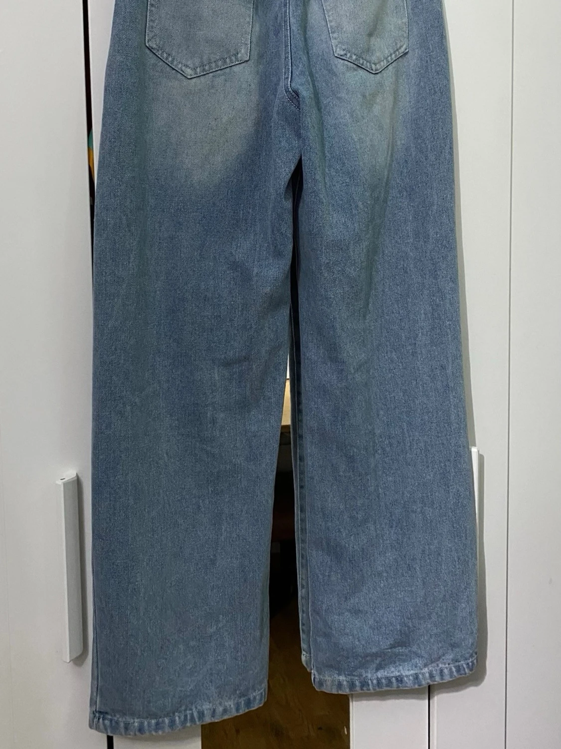 Blåa wide leg jeans - 5