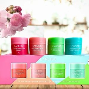 Laneige Lip Sleeping mask set! - Laneige Lip Sleeping mask set med ”Berry”, ”Grapefruit”, ”Apple Lime” & ”Mint Choco” i fin förpackning. 4 x 8 g. Ny och oanvänd.