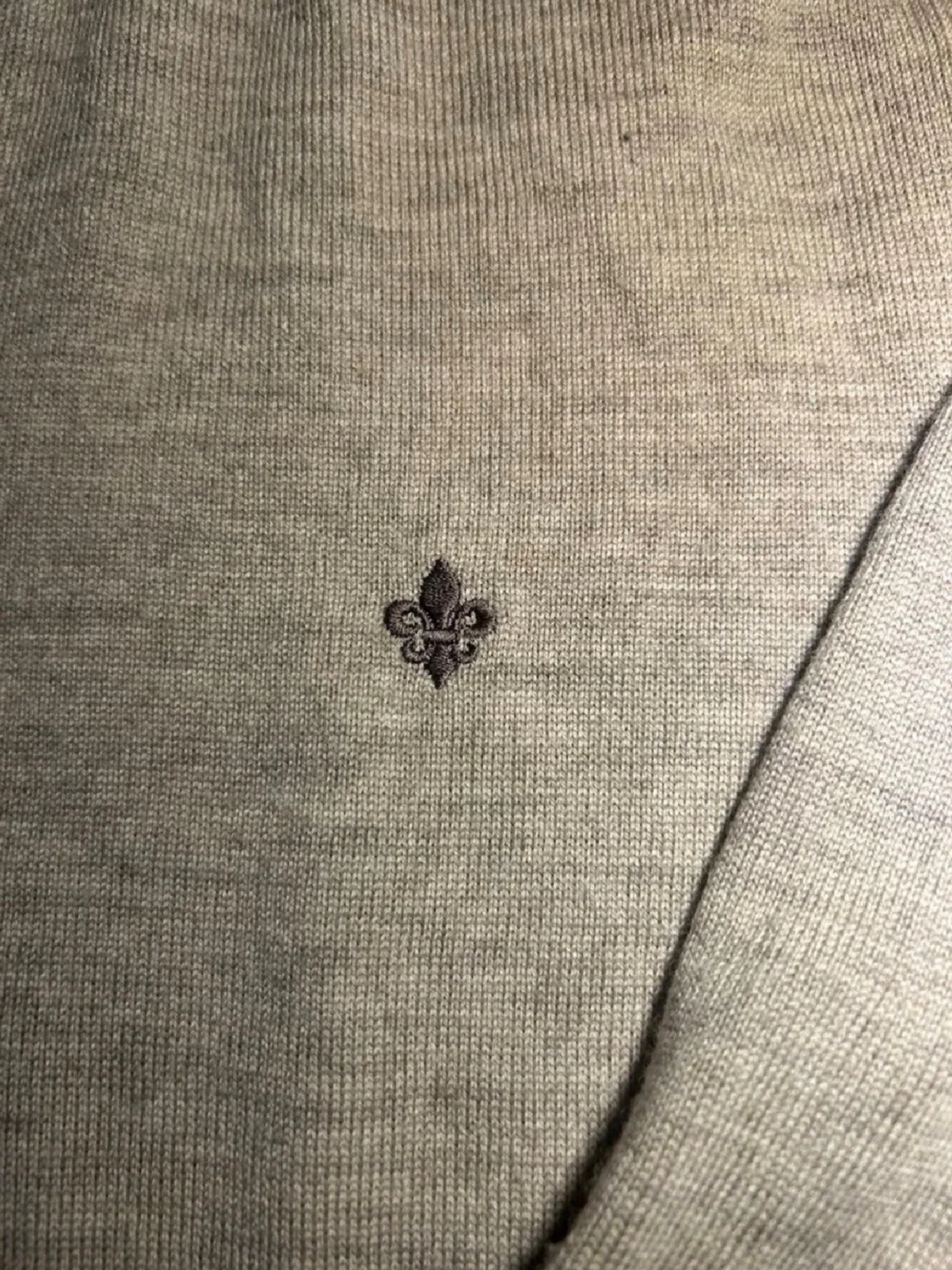 Beige halvzip tröja från Morris - 1
