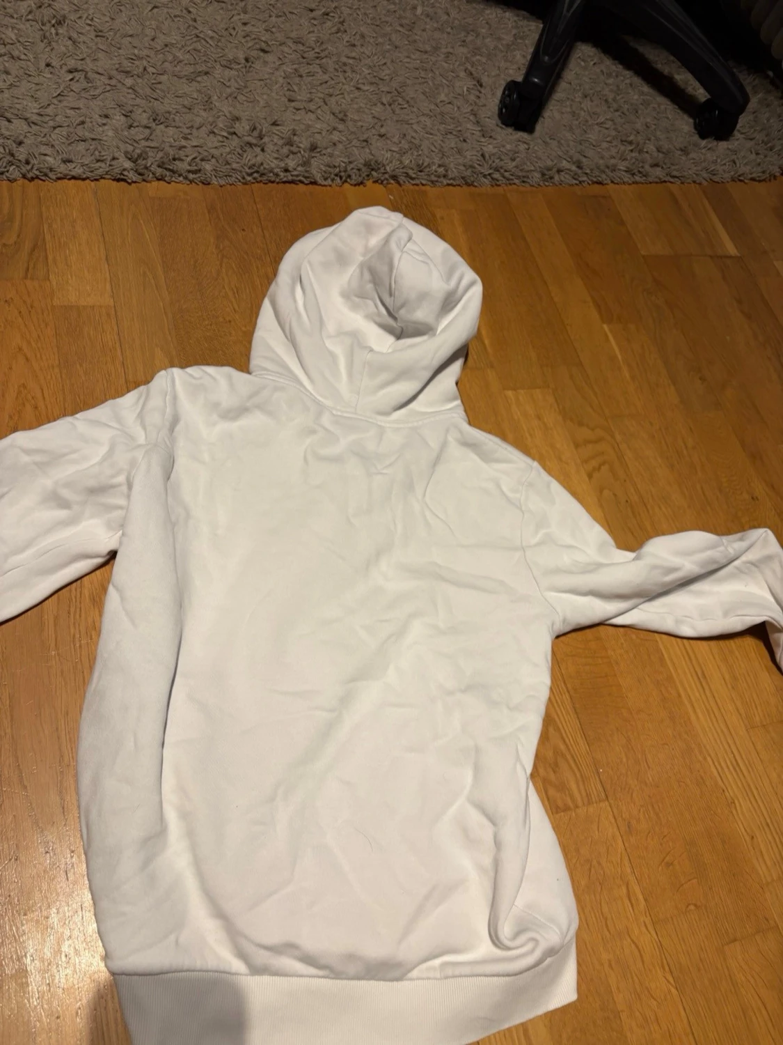 Vit hoodie med dragkedja - 1