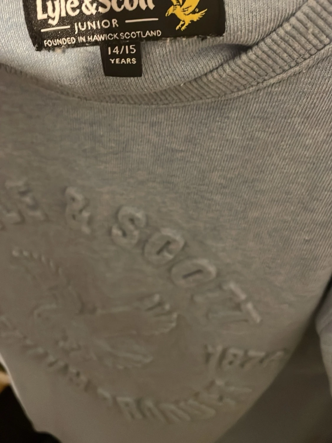 Ljusblå sweatshirt från Lyle & Scott - 2
