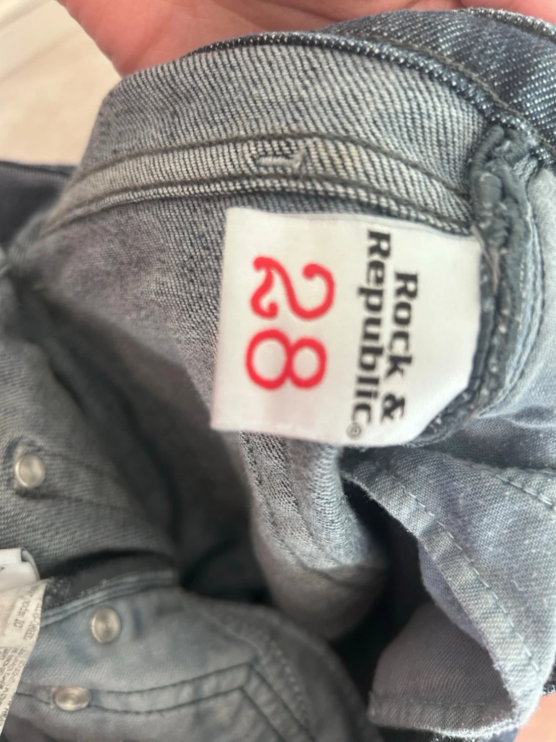 Lowaist mörkblå bootcut jeans från rock & republik  - 2