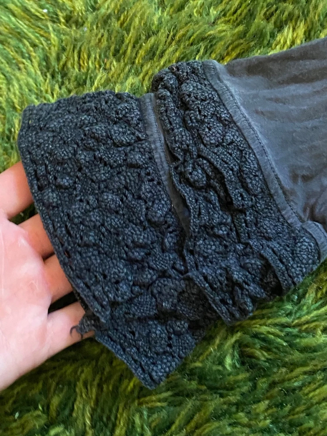 Epilouge grå henley med spetsdetaljer - 1