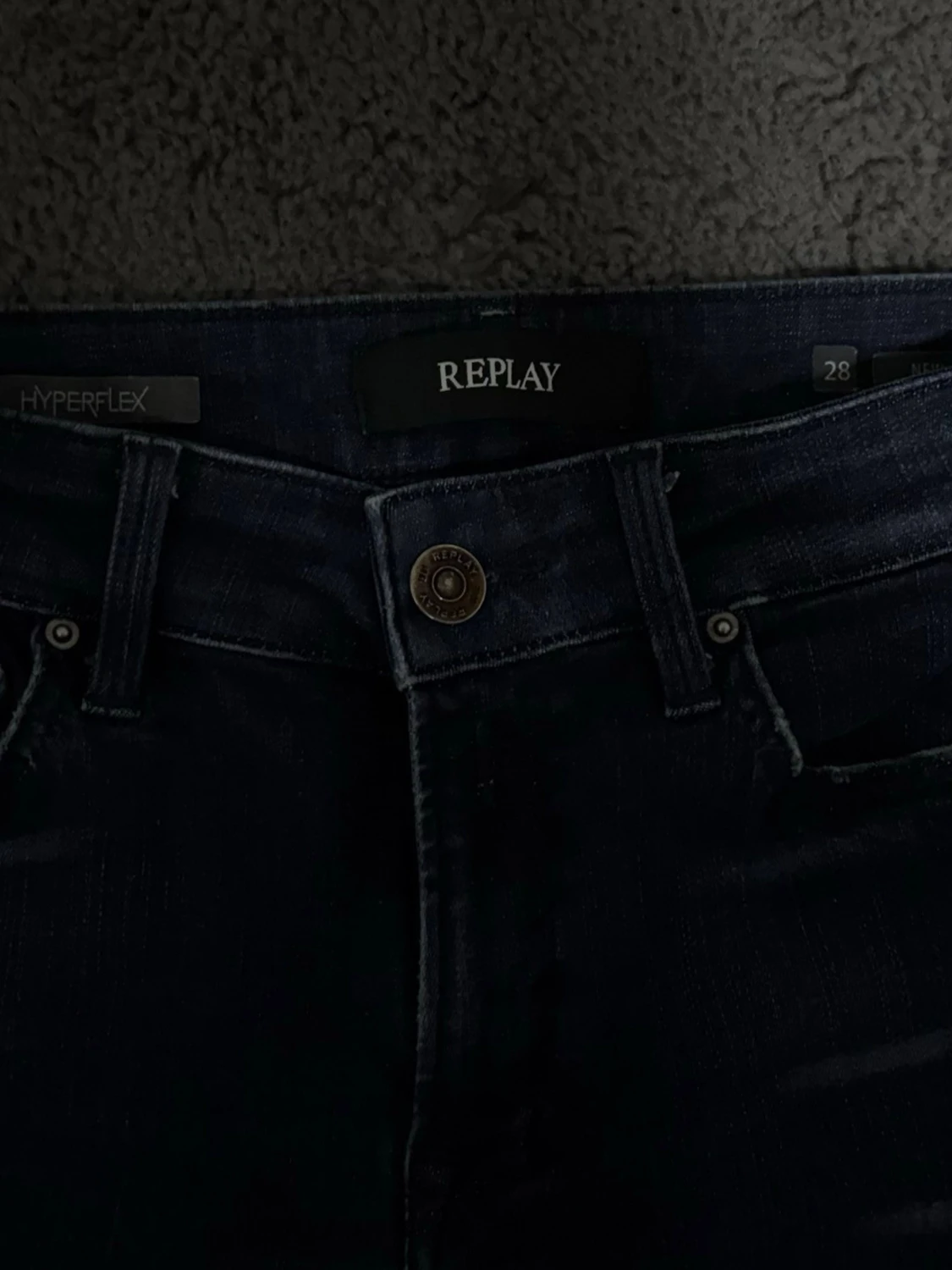 Mörkblå Replay Hyperflex jeans - 1