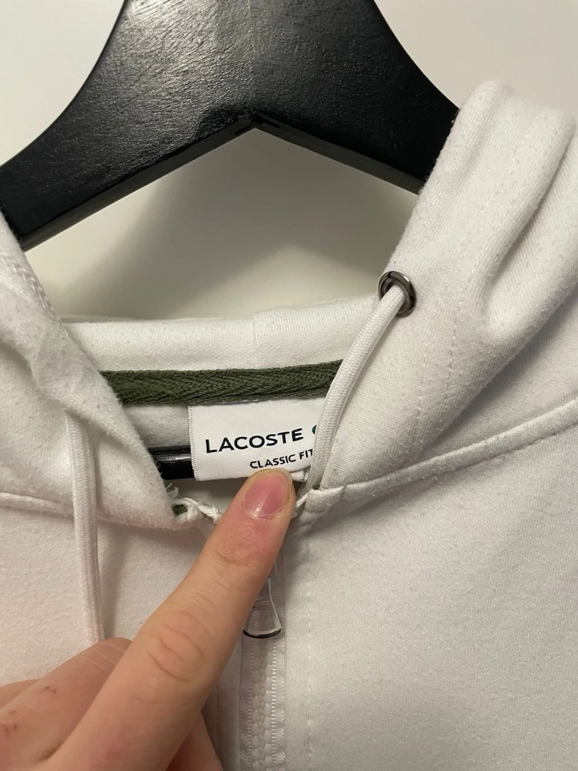 Vit zip hoodie från Lacoste - 2