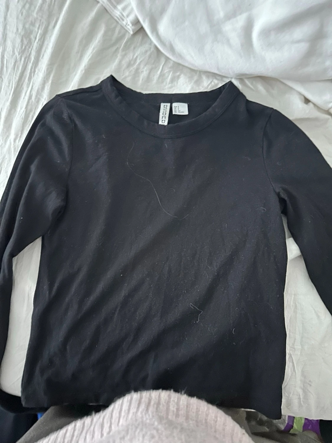 Svart långärmad topp från H&M