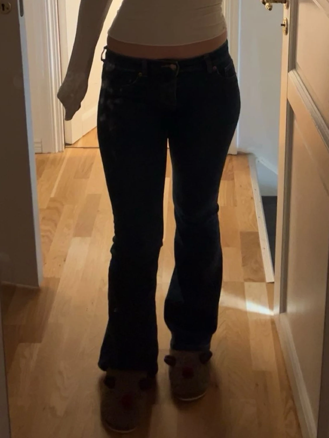 Mörkblå bootcut jeans - 2