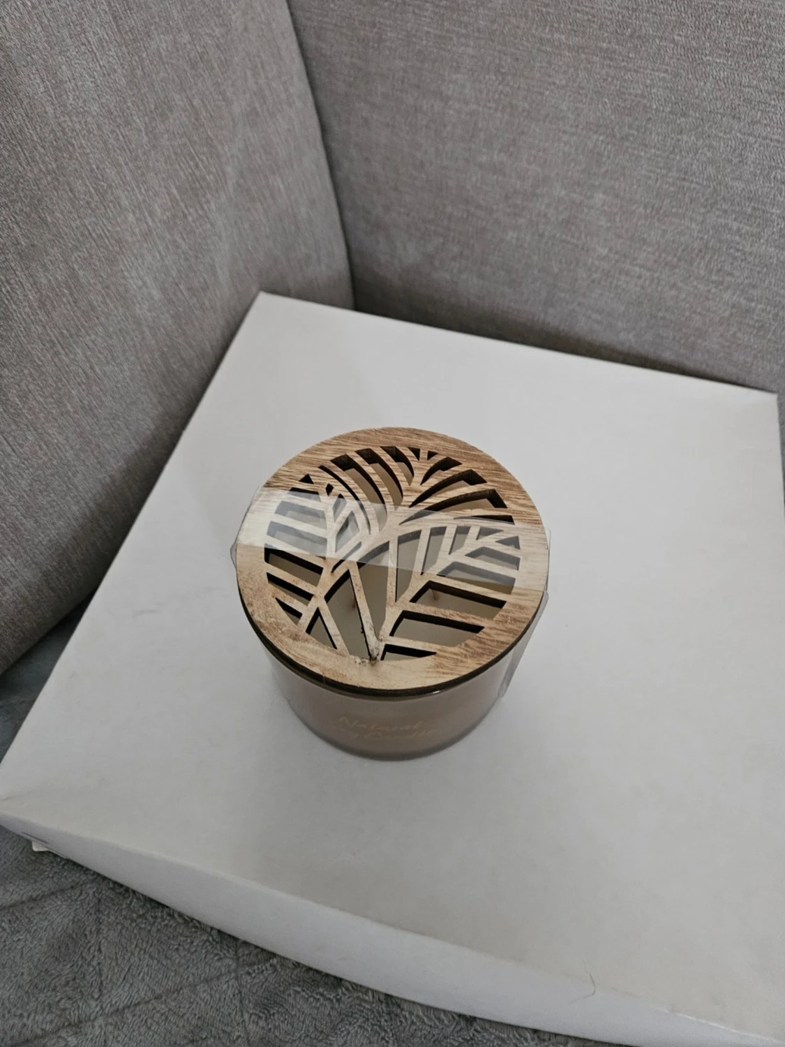 Doftljus i glas med trälock - 1