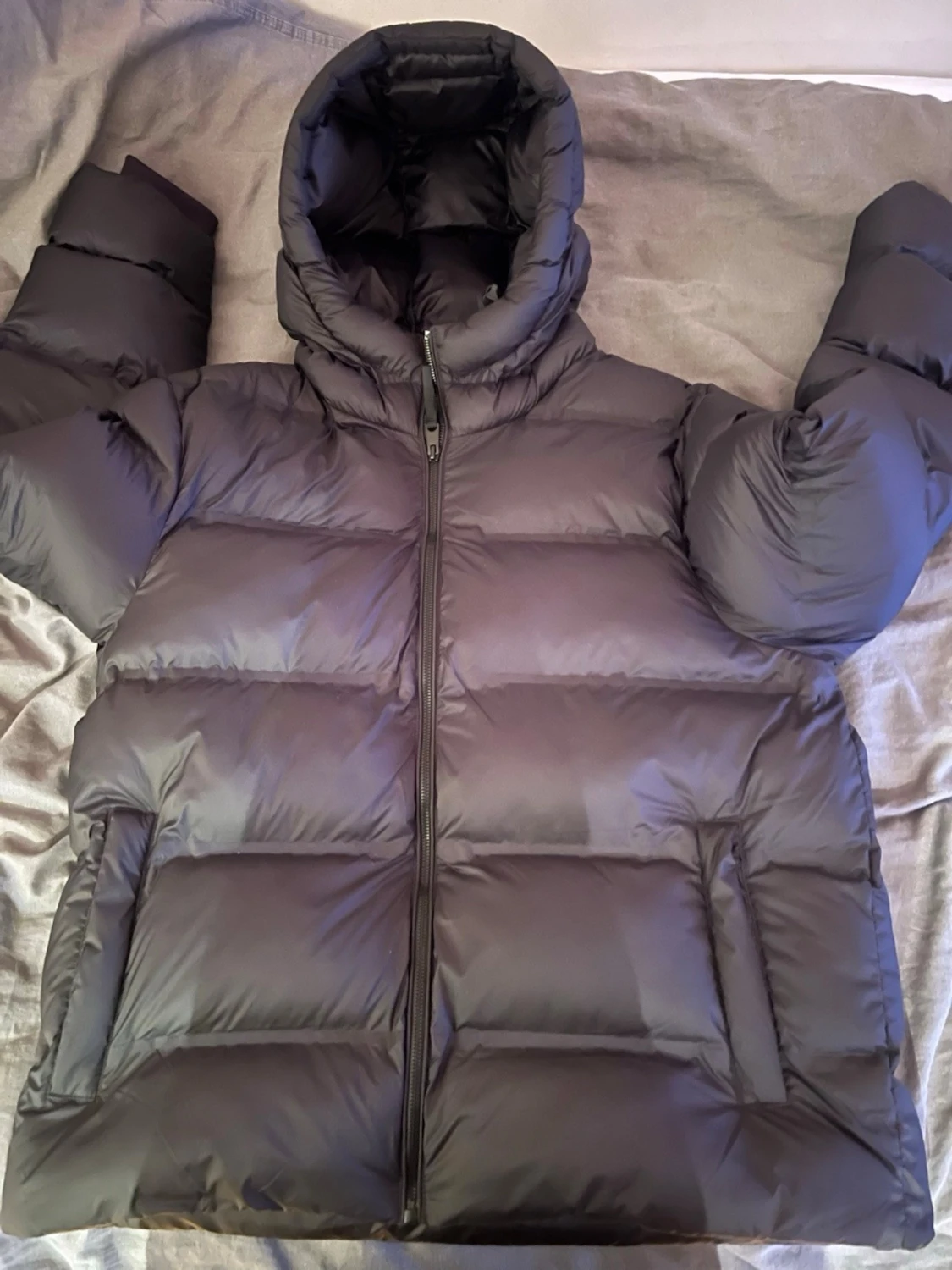 Svart pufferjacka med hög krage - 2