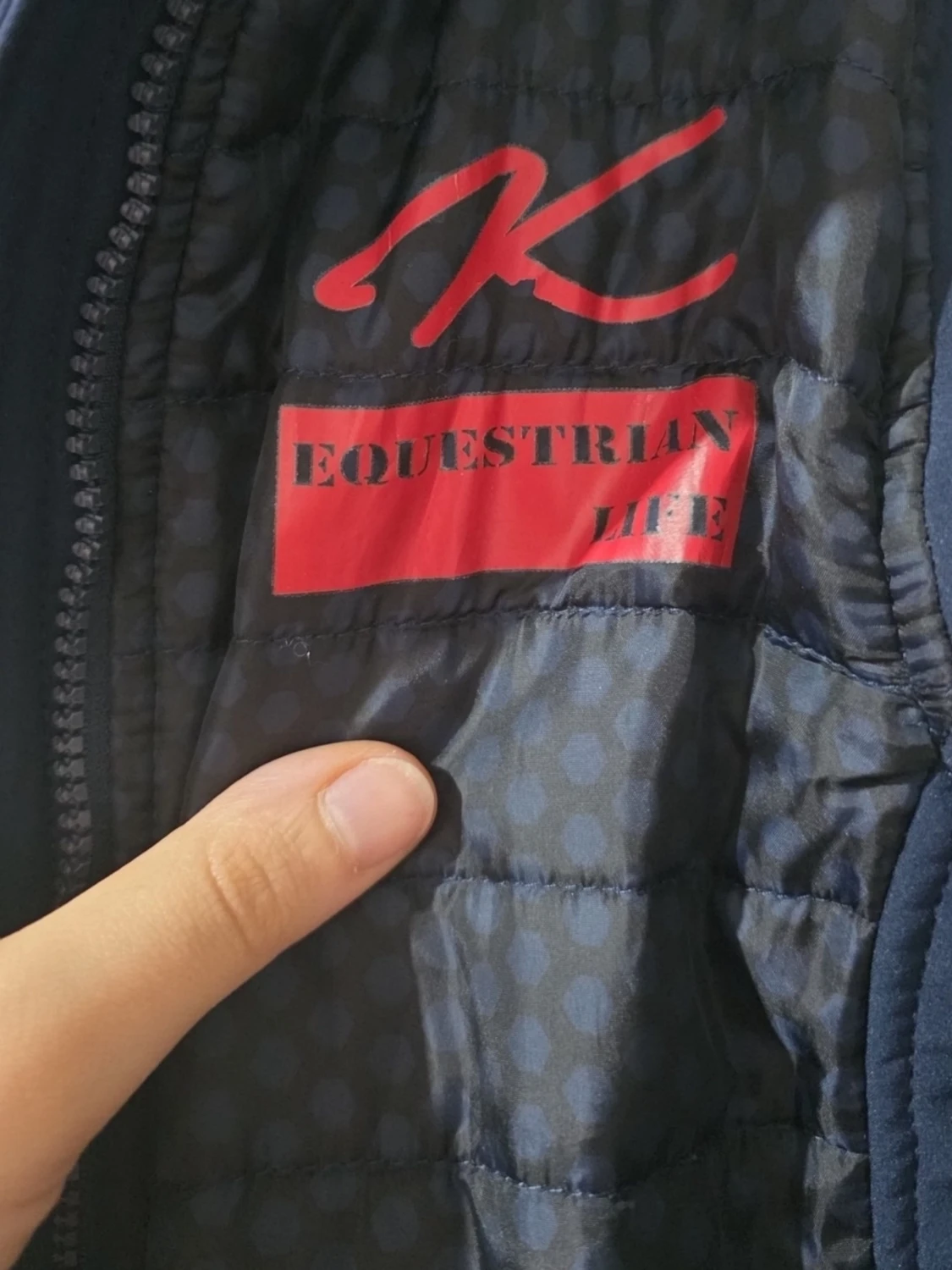 Marinblå quiltad jacka Kingsland - 3