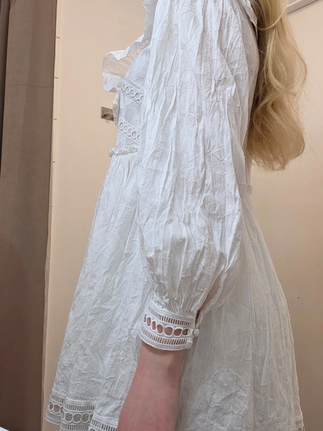 Vit kort studentklänning - 2