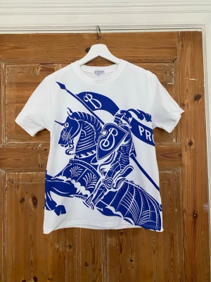 Burberry T-Shirt - Säljer nu denna sköna burberry tröjan som kommer i nästan nytt skick. Är i storlek S och passar perfekt nu till sommaren, kom gärna fram med bud 😄👍
