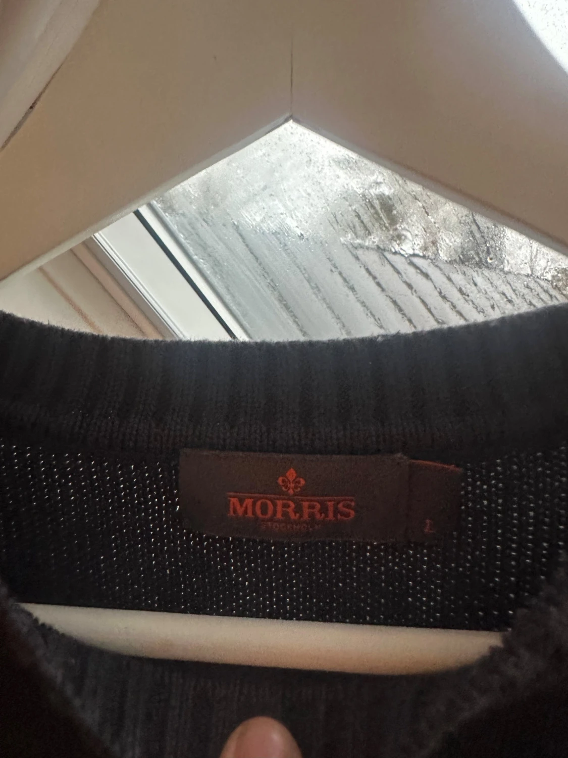 Mörkblå stickad tröja från Morris - 1