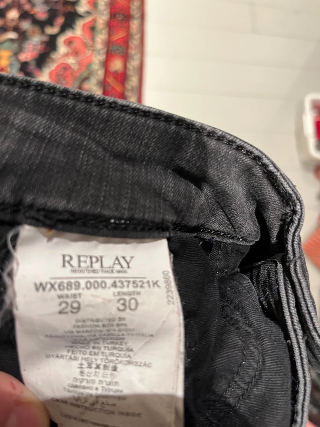 Replay svarta jeans, waist 29/30 - 3
