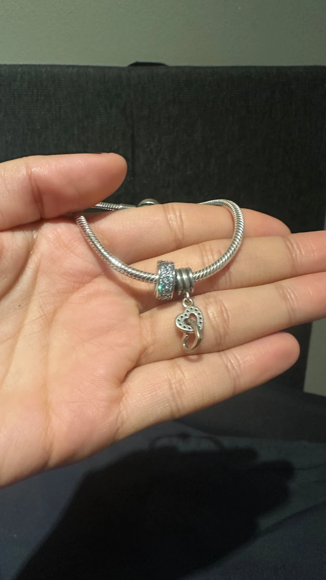 Pandora silverarmband med hjärtberlock - 2