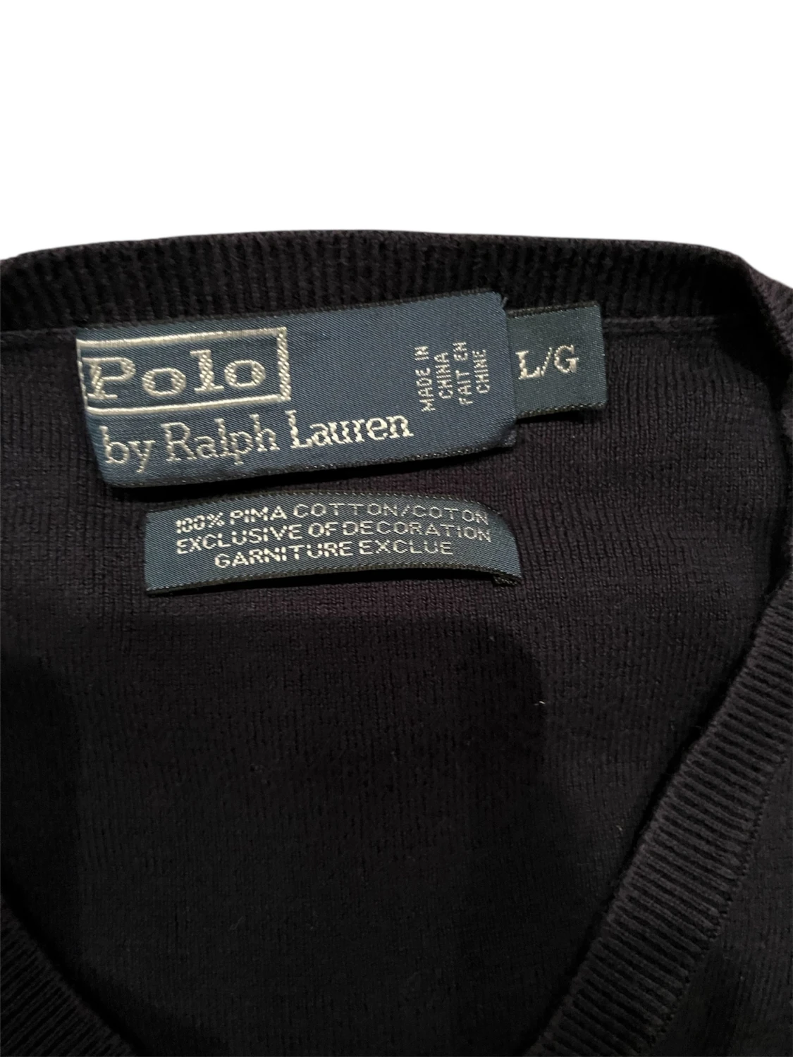 Mörkblå v-ringad tröja från Polo Ralph Lauren - 1