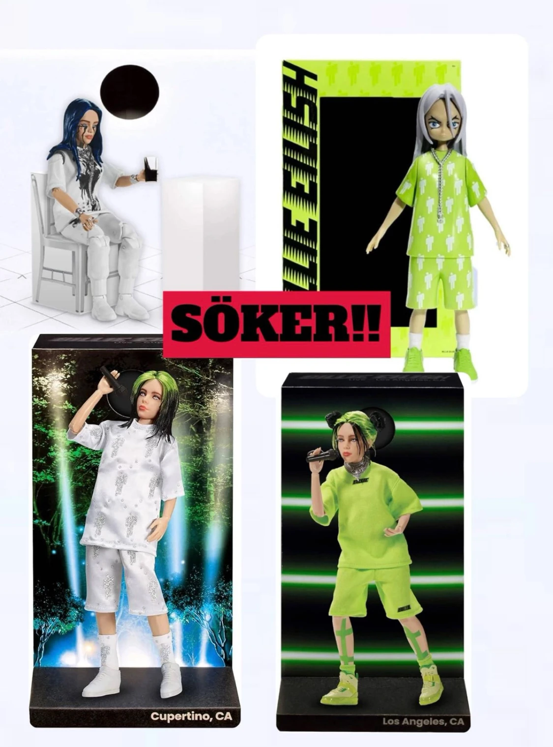SÖKER Billie Eilish figur 