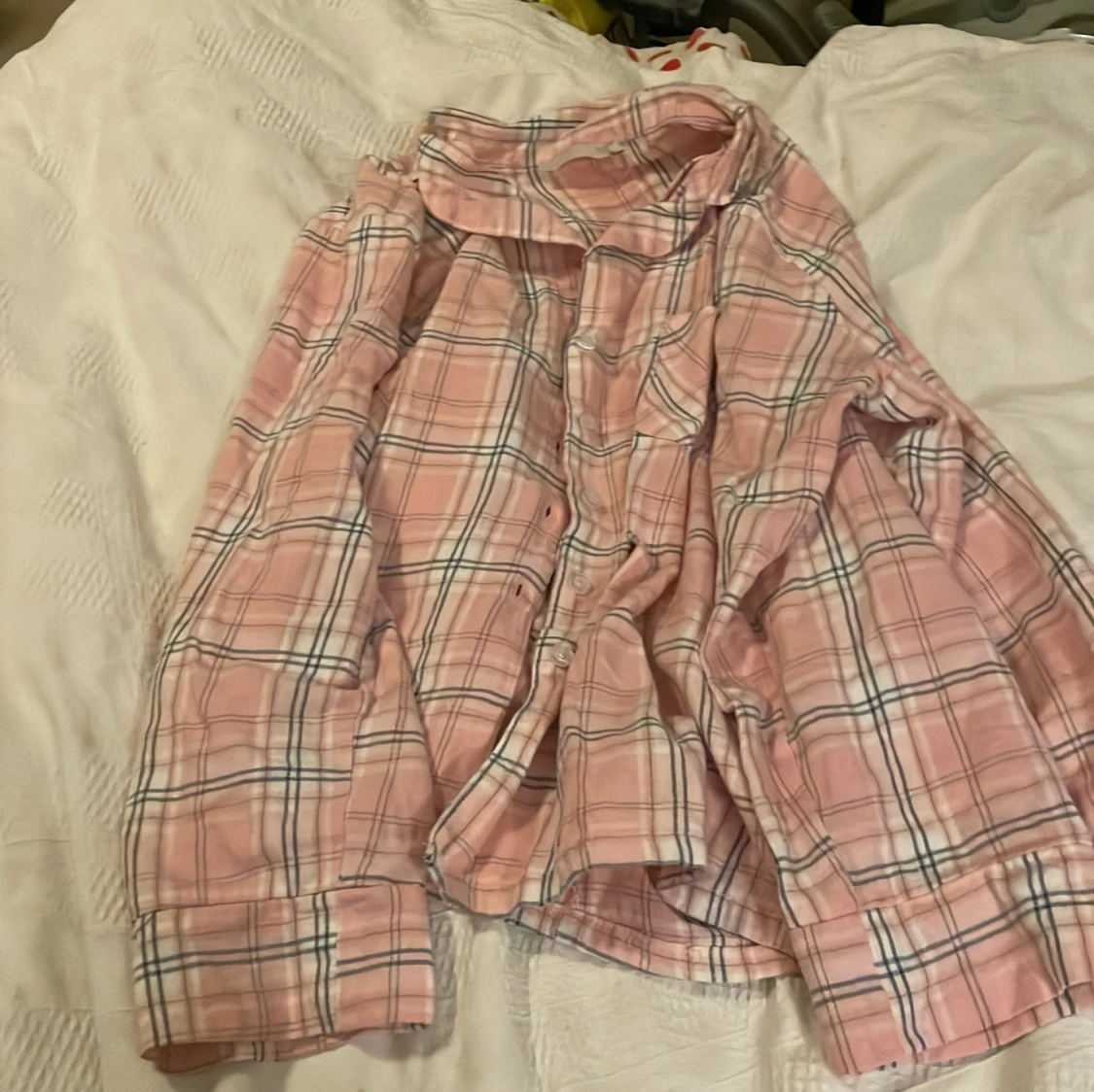 Rosa rutiga pyjamas set  från 157 - 3