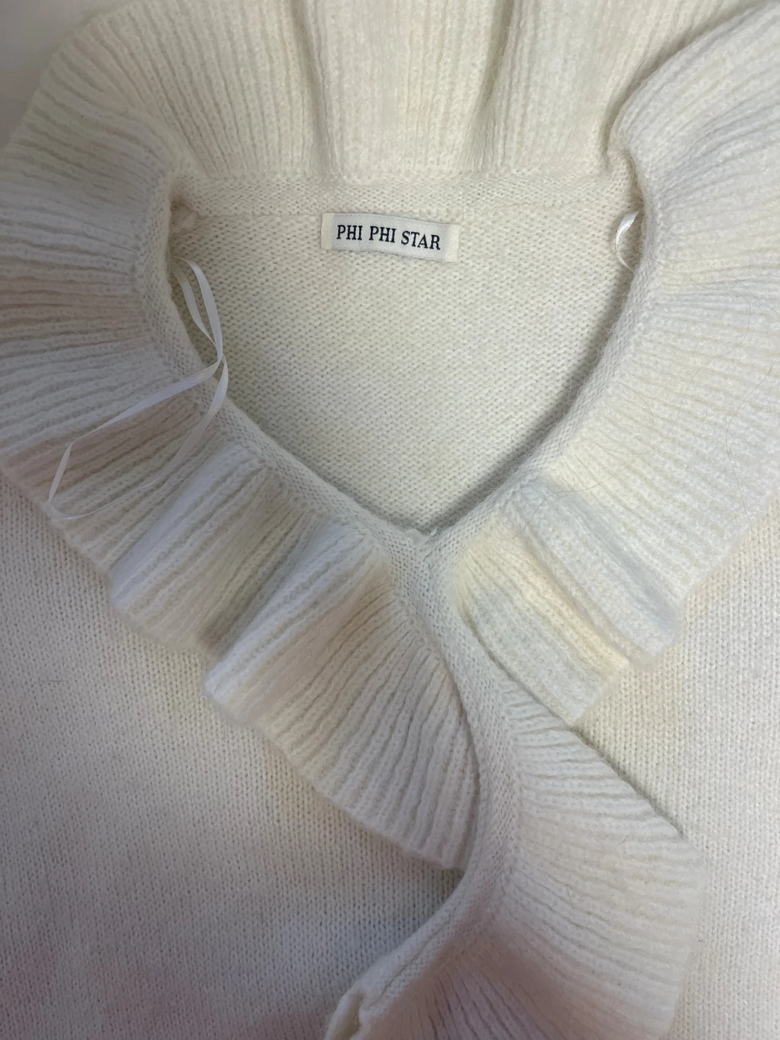 Vit mohairtröja Phi Phi Star - 1