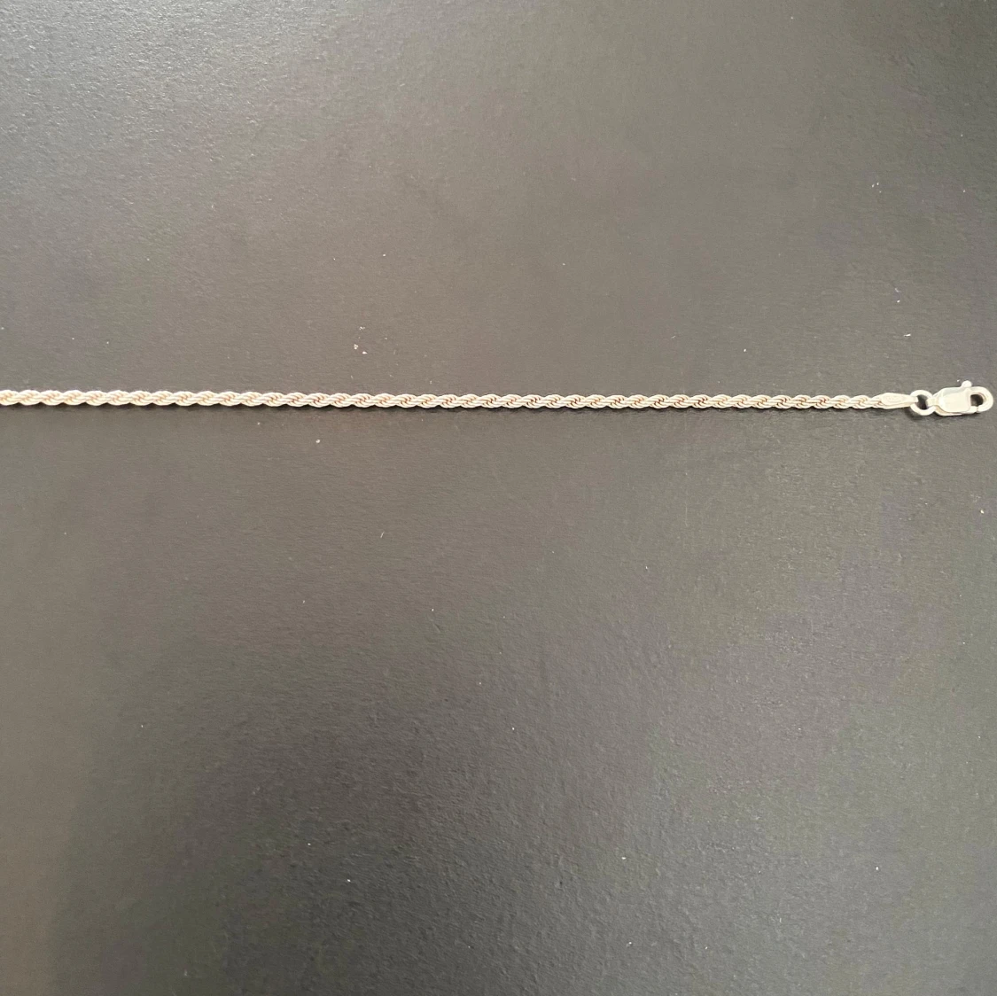 Flätat silver halsband  - 91