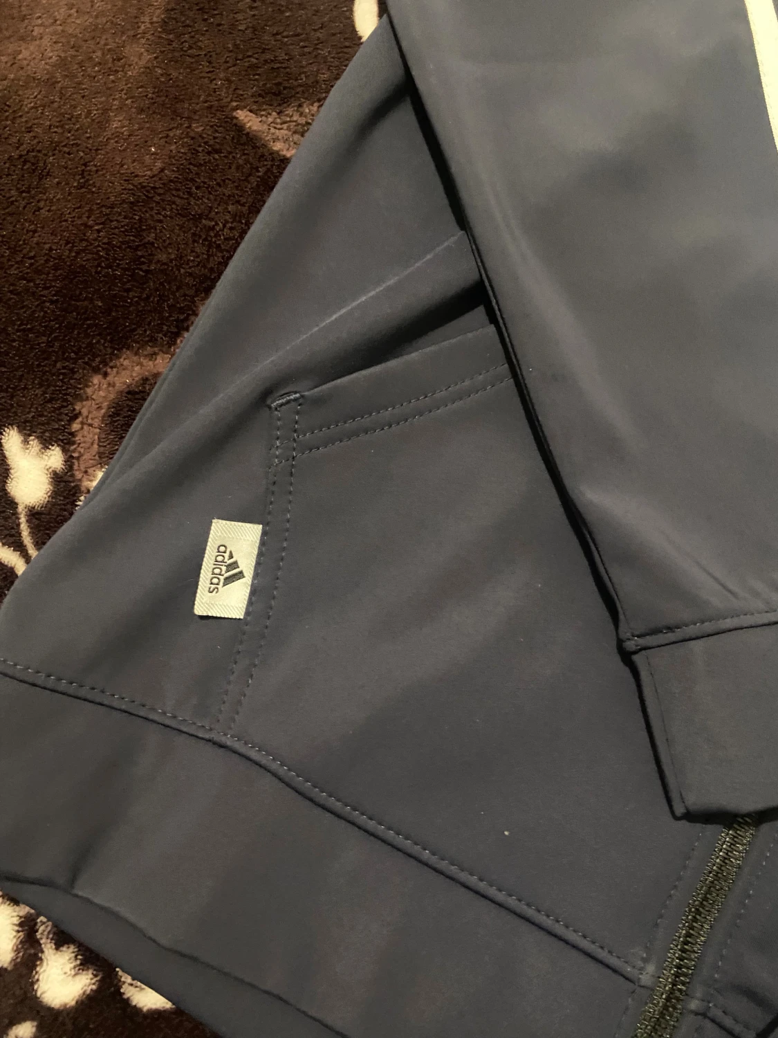 Blå Adidas vindjacka med huva M - 2