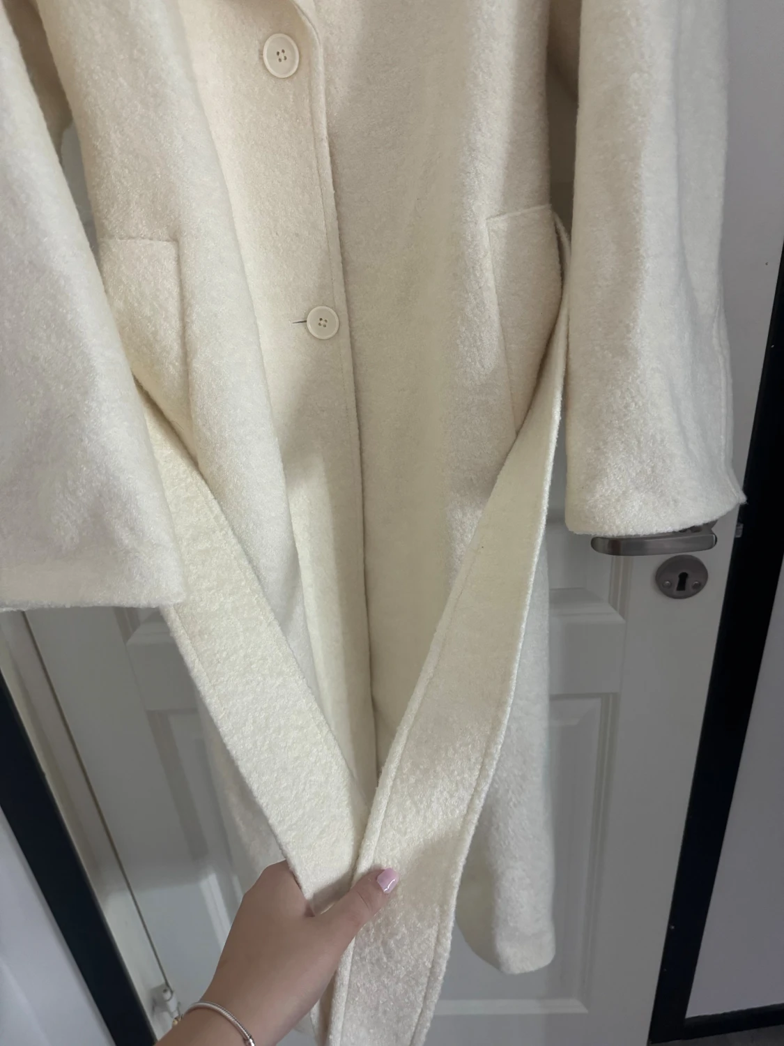 Vit ullkappa från STOCKH LM - skickar idag  - 4