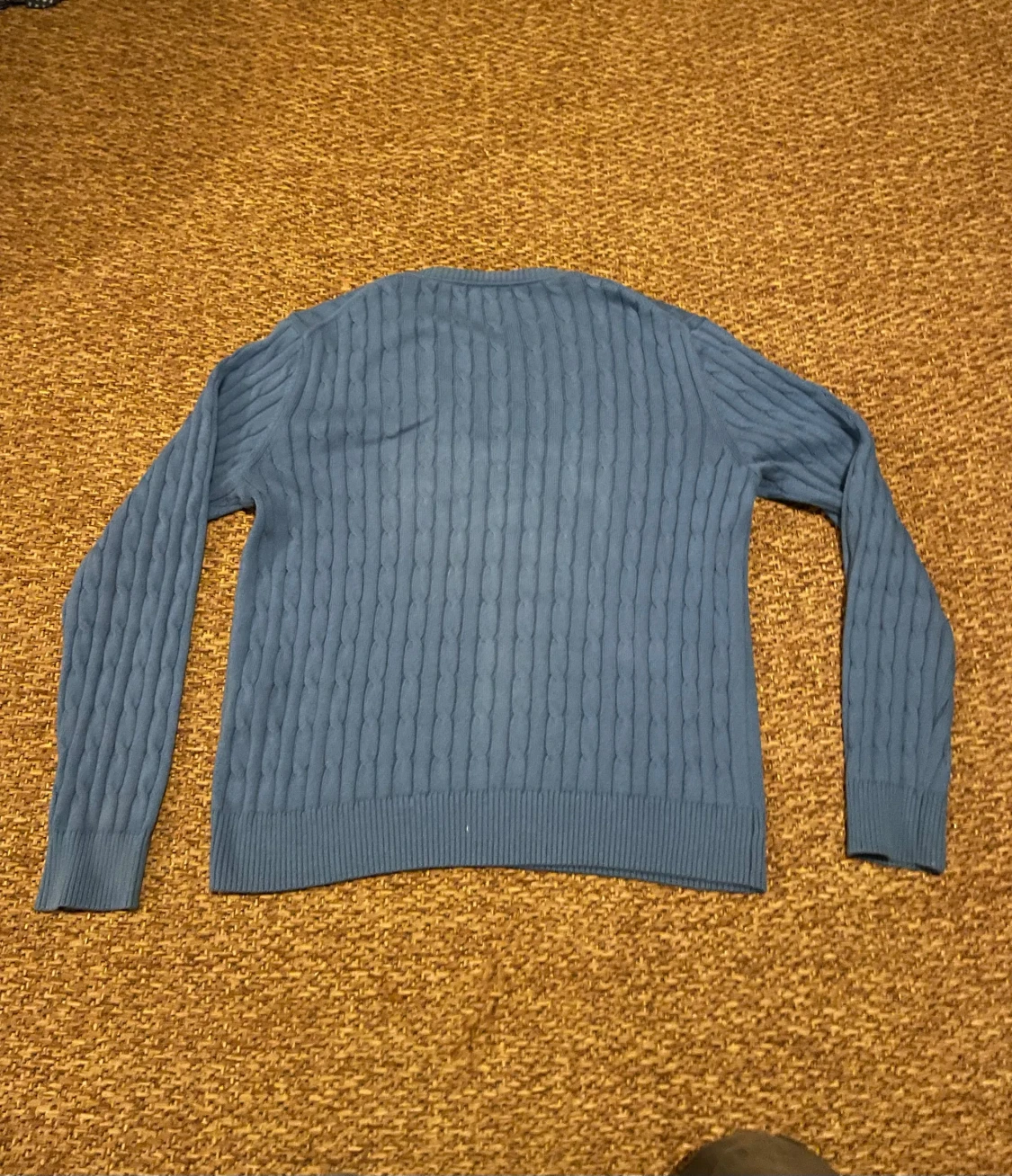 Blå kabelstickad tröja från Gant - 1