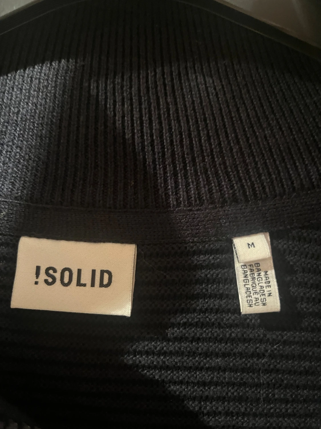 Mörkblå ribbad kofta från Solid - 2