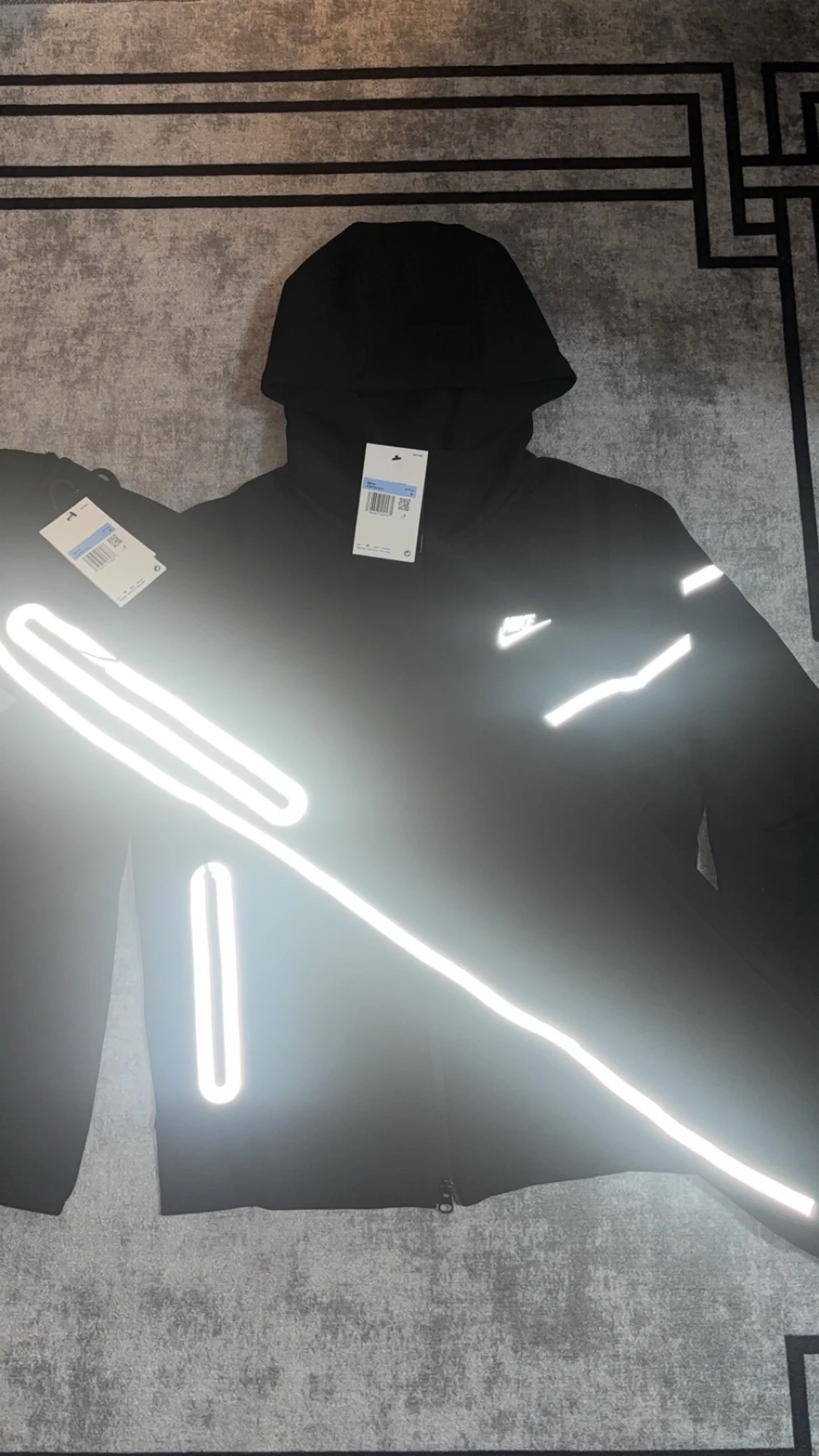 Nike svart reflective tracksuit - 1