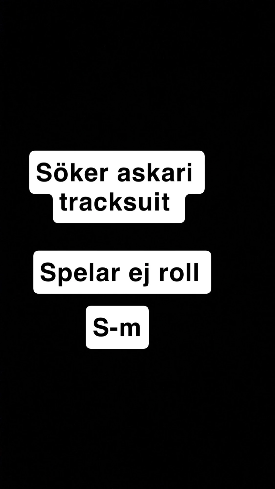 Söker Askari tracksuit byxor S-M
