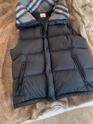 Svart dunjacka från Burberry - Snygg svart dunjacka från Burberry med avtagbara ärmar så den kan användas som väst. Köpt i London på harrods kvitto box allt finns 