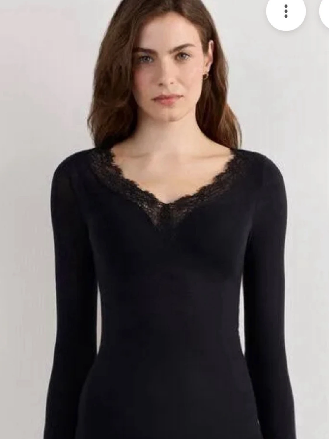 Svart långärmad topp med spets