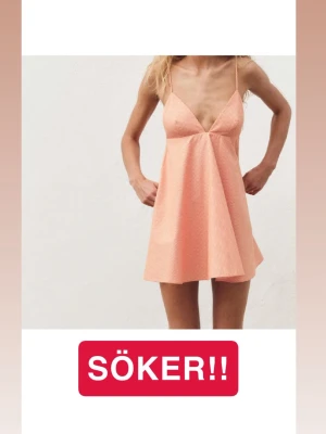 SÖKER!!  - OBS! Söker denna Zara klänning antingen i svart eller den orangefärgade i storlek S/36. Hör av er om ni har en, betalar bra💗