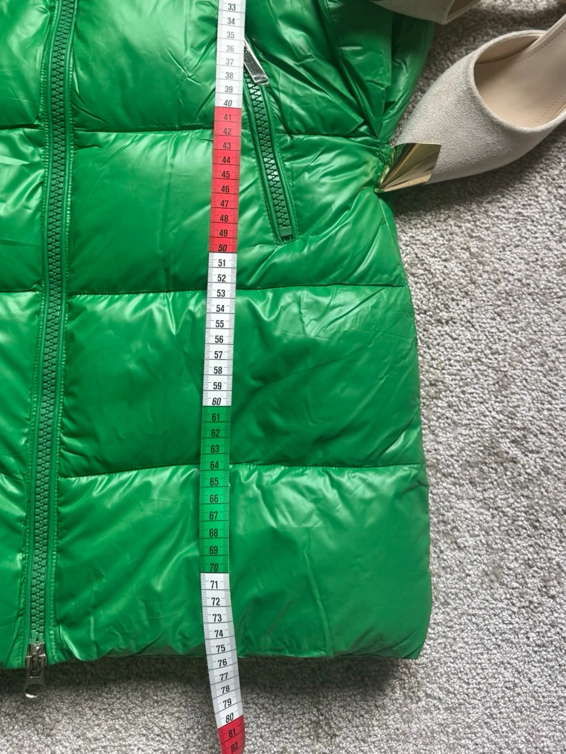 Grön dunväst med dragkedja - 2