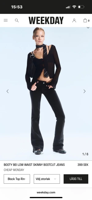 CHEAP monday jeans  - Säljer dessa snygga CHEAP monday jeansen i färgen black top rinse storlek 23/30 på grund av att de inte passade mig🥰 Dem är helt nya, köpta för ca 1 månad sen💕Skriv för frågor! Pris går att diskutera vid snabb affär💕