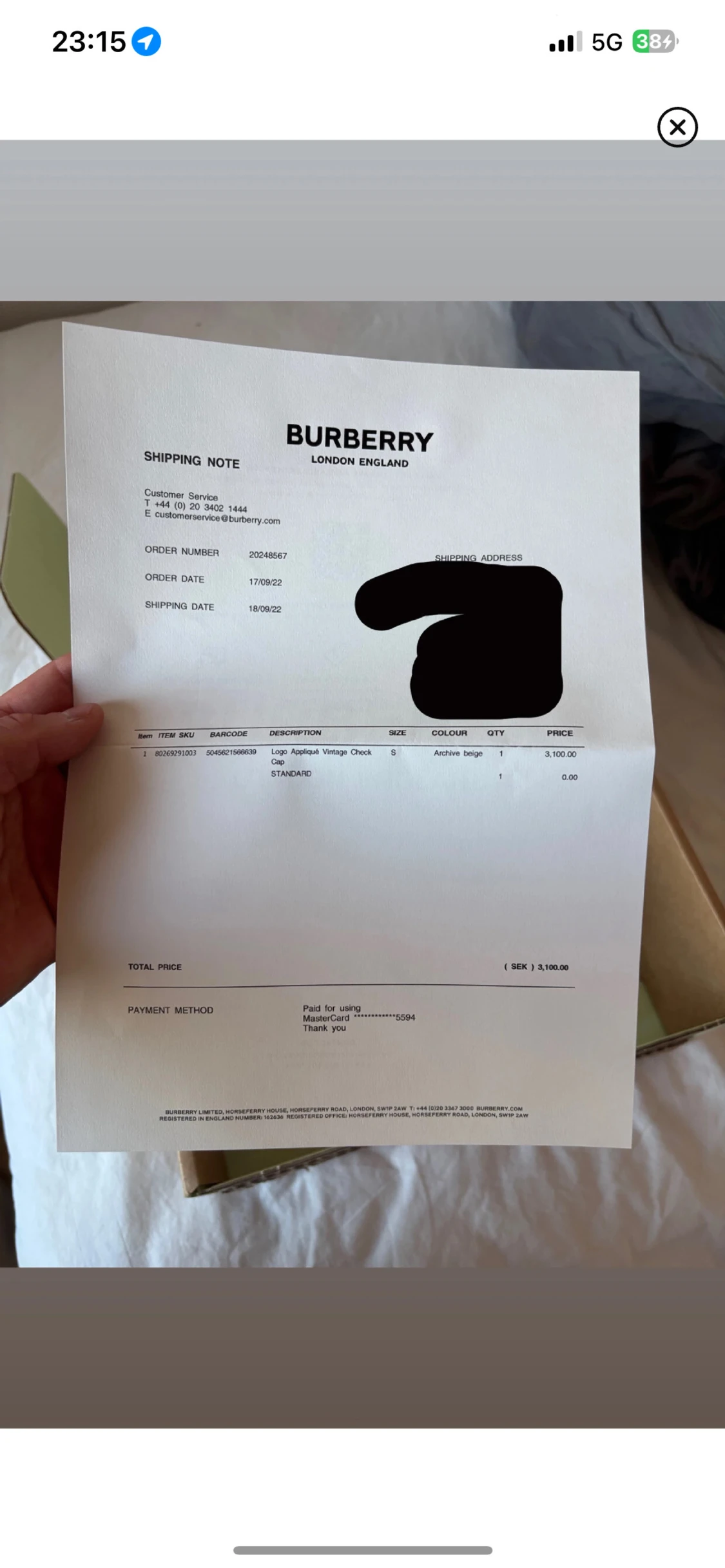 Burberry Vintage Check keps beige S - 3