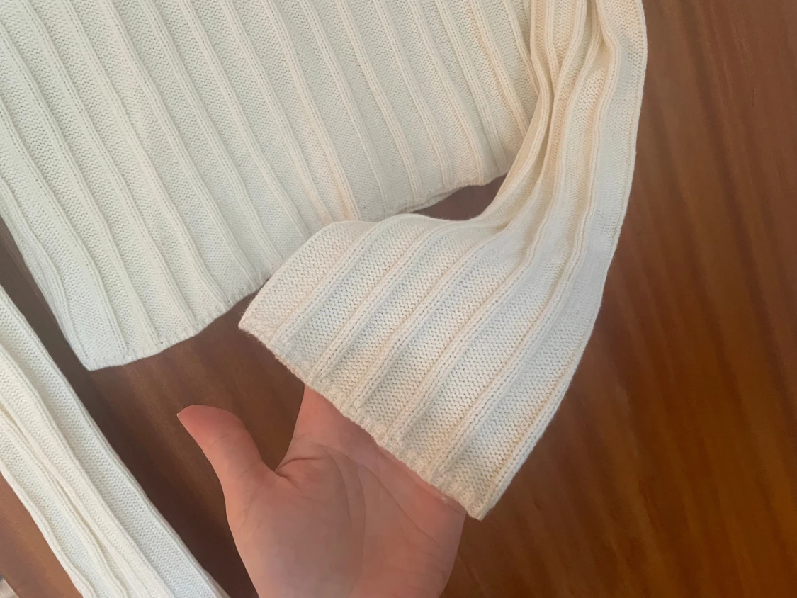 Vit ribbstickad tröja filippa K  - 3